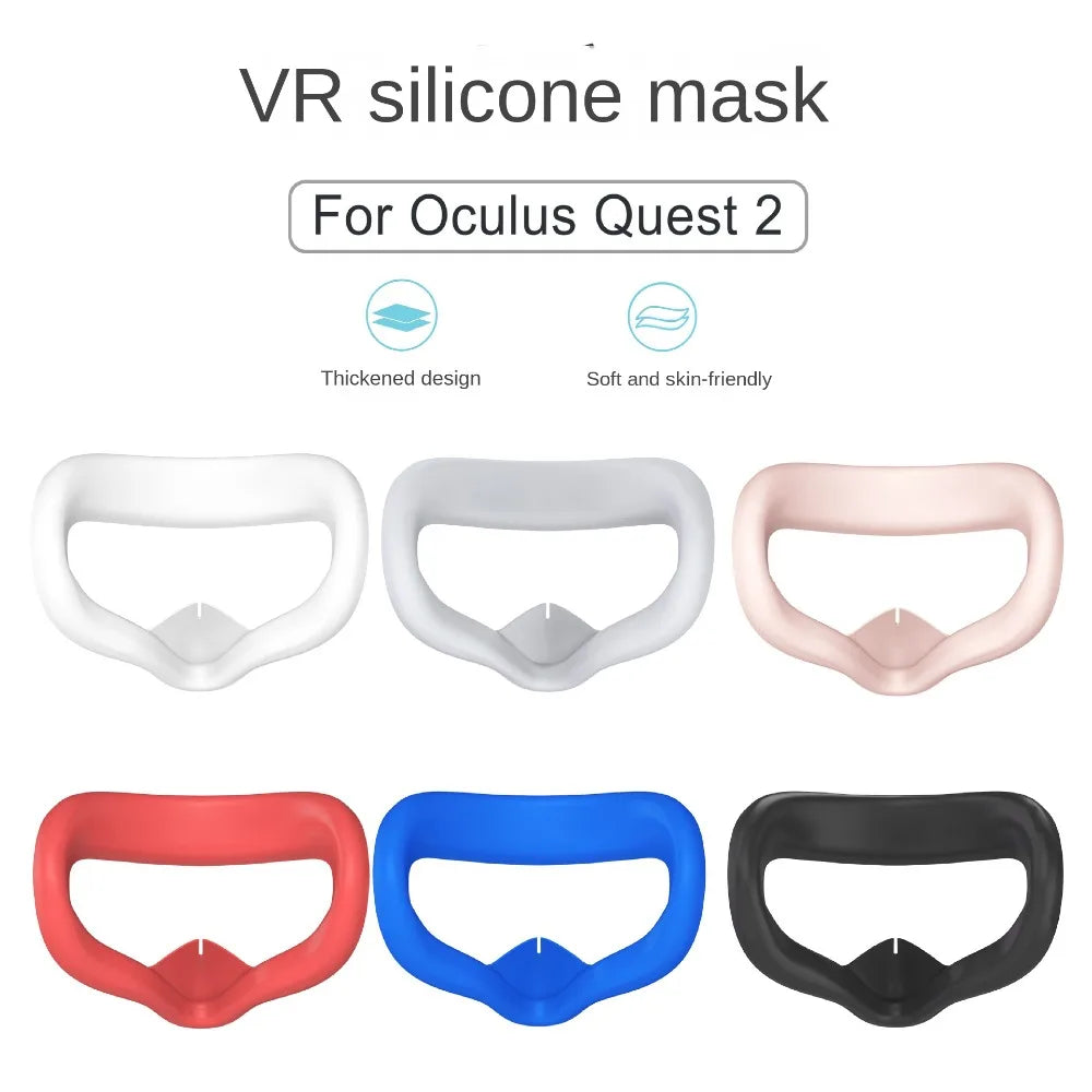 VR Headset Face Silicone Cover Cushion Soft Pads For Oculus Quest 2 VR Accessories