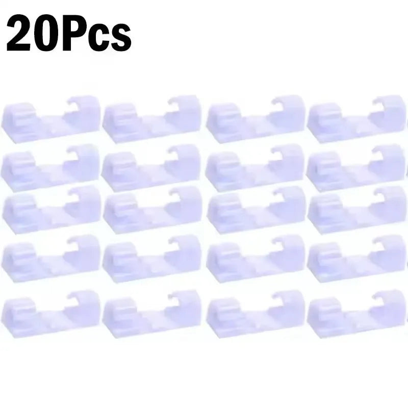 Cable Clips Organizer Drop Wire Holder Cord Management Self-Adhesive Cable Manager Fixed Clamp Wire Winder For Home Office Car