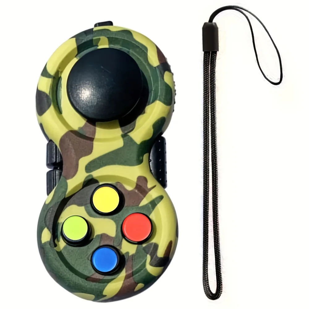 Fidget Pad with 8 Fidget Functions, Fidget Controller Stress Reducer, Fidget Toy Cube Relieves Stress and Anxiety Relief Toys