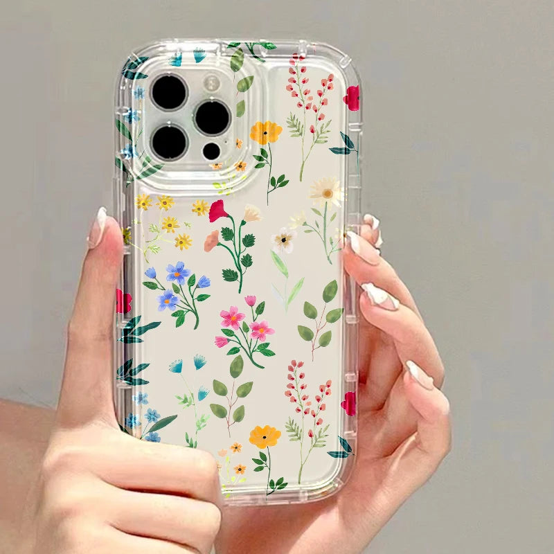 Clear Phone Cases For iPhone 13 Case iPhone 17 Air 16e 15 16 12 11 14 13 Pro Max Funda Love Heart Soft Silicone Shockproof Cover