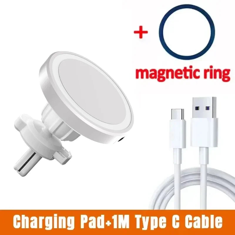 MagSafe Car Wireless Charger 30W - Air Vent Clip Phone Holder - Stable Grip For iPhone 13-17 Pro Max & Fast Charging Stand
