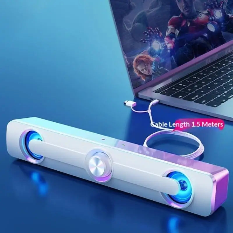 Bluetooth USB Wired Speakers Bar Stereo Speaker For Projector PC Laptop Phone