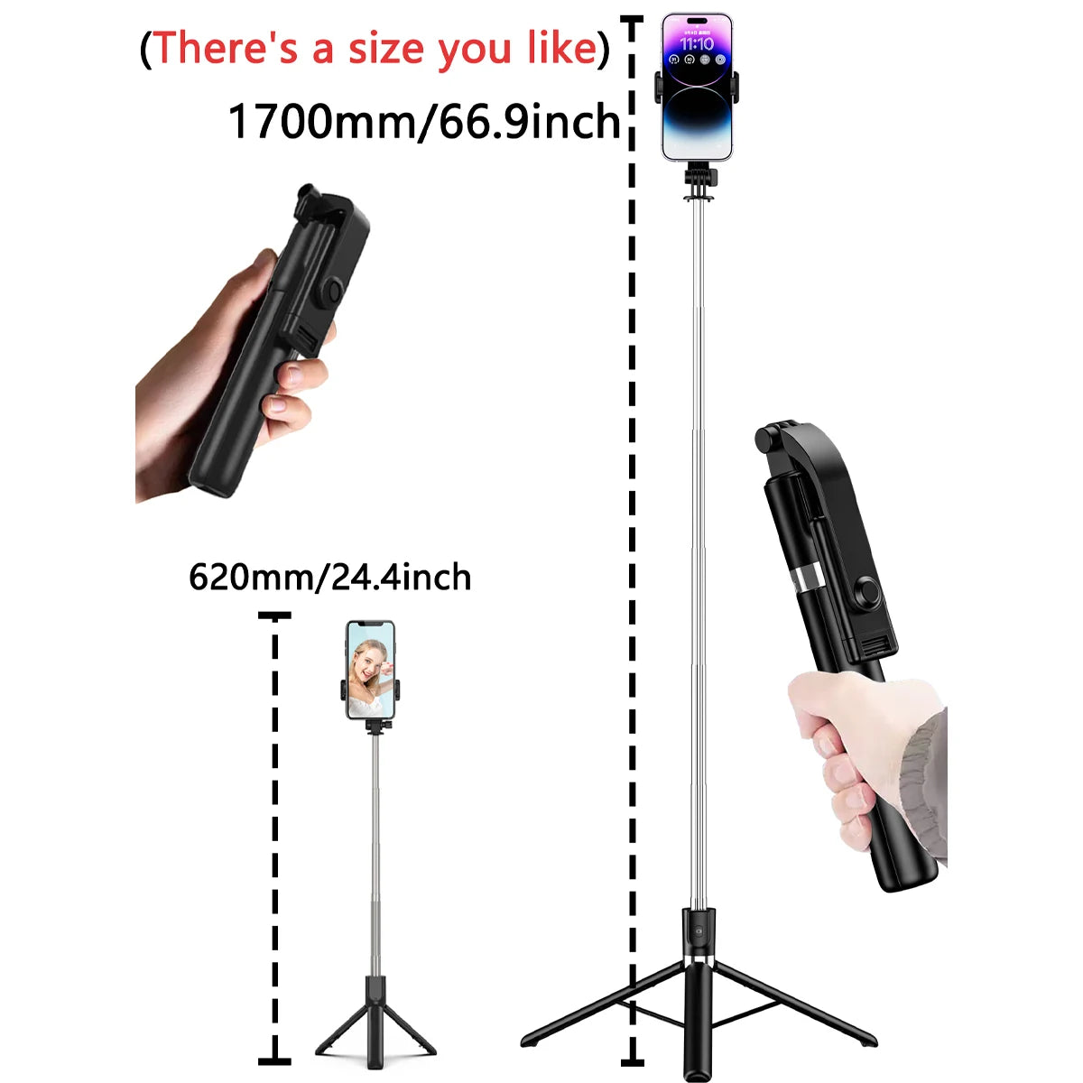 Portable Telescopic Bluetooth Selfie Stick for Live Streaming Photography and Travel A Convenient Photo-taking Gadget