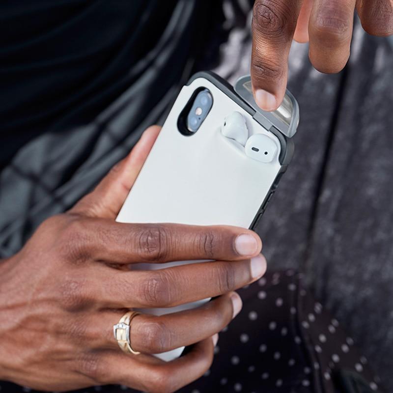 Phone case with AirPods holder protective everyday case