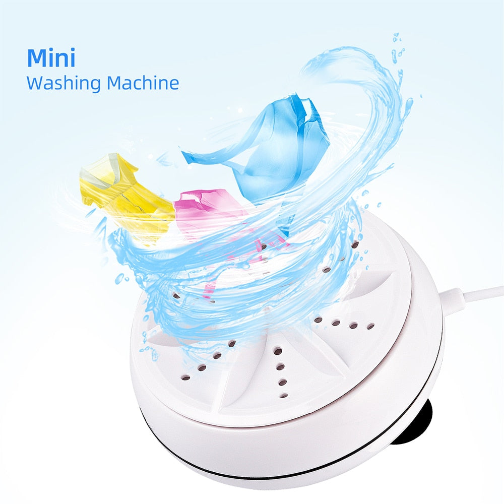 Portable travel washing machine for small laundry loads
