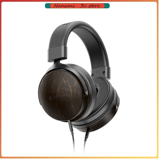 FiiO Snowsky Nature Over-Ear Headphones – 50mm HIFI Wired Headphones with 3.5mm Jack
