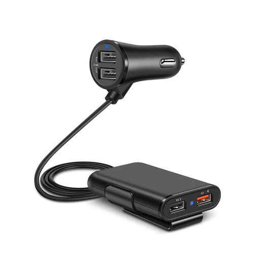 QC 3.0 Fast Car USB Charger – Quick Charge Adapter with Clip for iPhone & Android