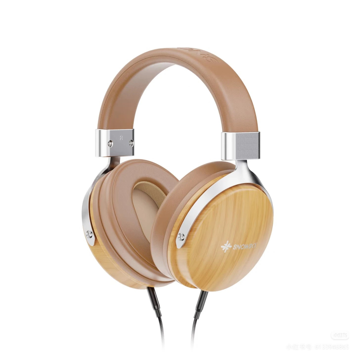 FiiO Snowsky Nature Over-Ear Headphones 50mm Dynamic Driver, Carbon Black Diaphragm 3.5mm HIFI Wired Headphones Gifts