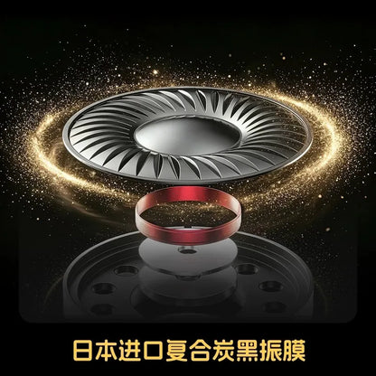 FiiO Snowsky Nature Over-Ear Headphones 50mm Dynamic Driver, Carbon Black Diaphragm 3.5mm HIFI Wired Headphones Gifts