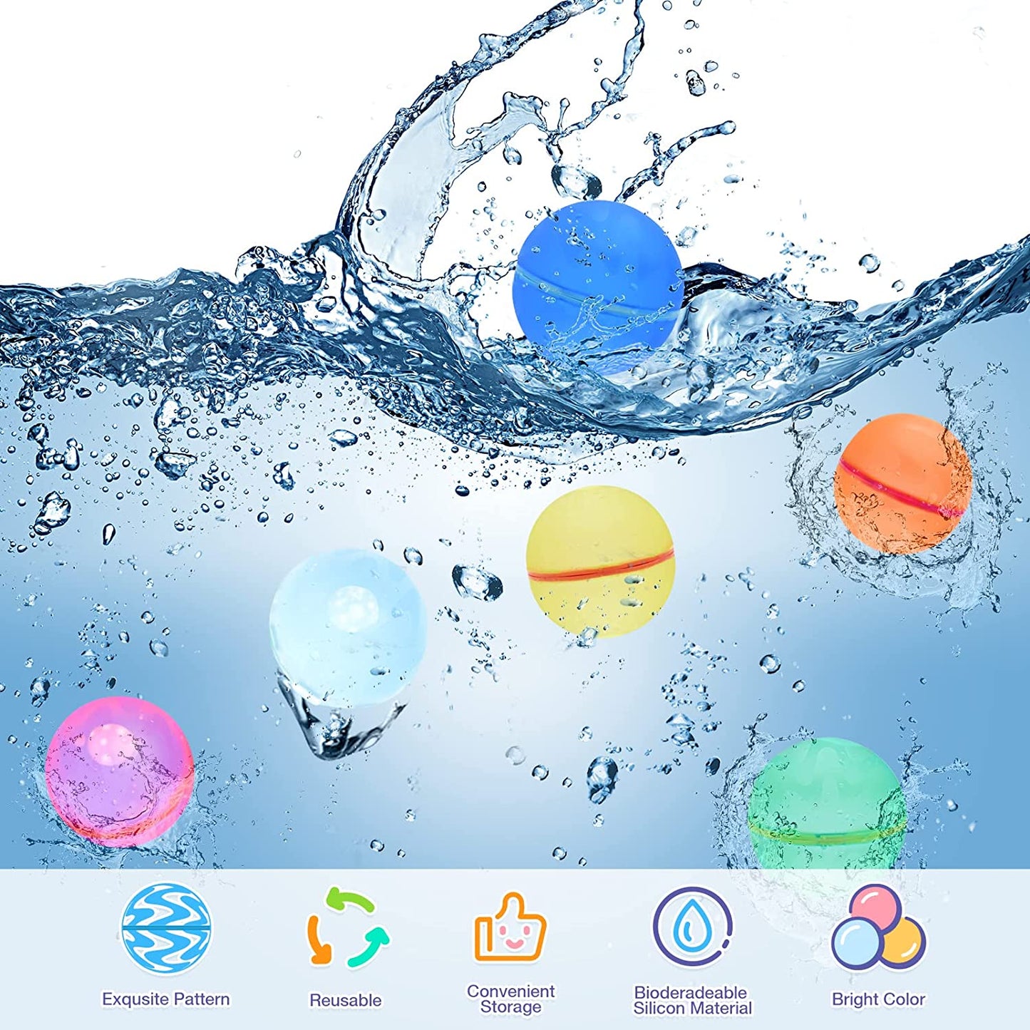  Reusable Water Balloons 12 pcs