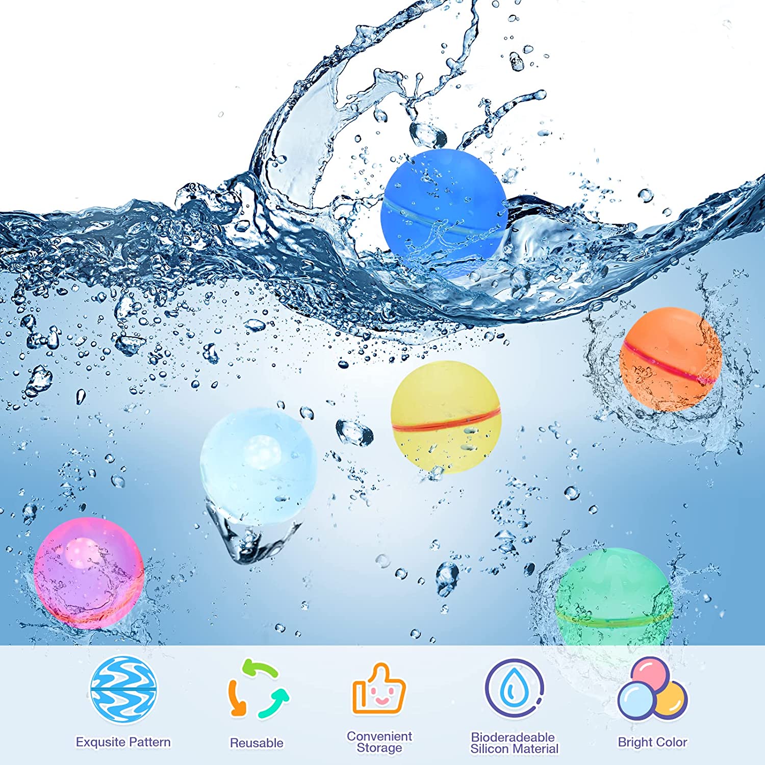  Reusable Water Balloons 12 pcs