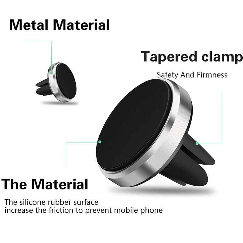 Car Magnetic Holder Universal Air Vent Mount Stand Accessories For iPhone Samsung Xiaomi Magnet Holder Stand in Car Mobile Phone