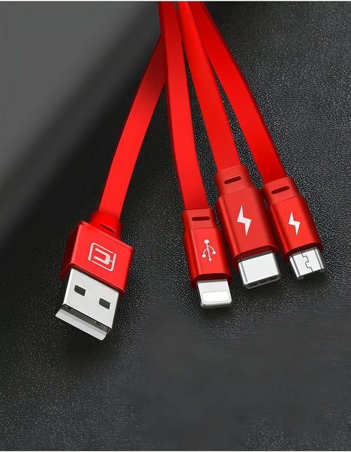 TriFlex™ Telescopic 3-in-1 Charging Cable – Extendable USB-C, Lightning & Micro USB