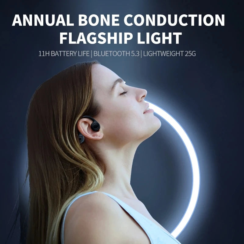 Bone Conduction IPX5 Headphones Bluetooth 5.4 Waterproof Wireless Sports Headset with Mic for Swimming Running Fitness Gym 2026