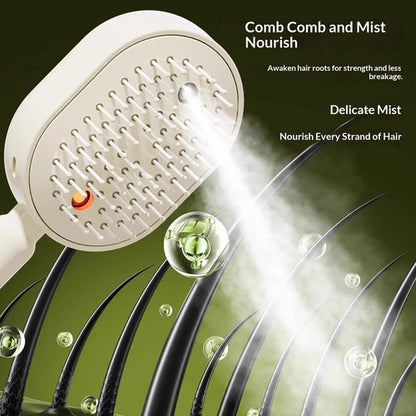 Electric Spray Airbag Massage Comb Essential Oil Atomized Hair Brush