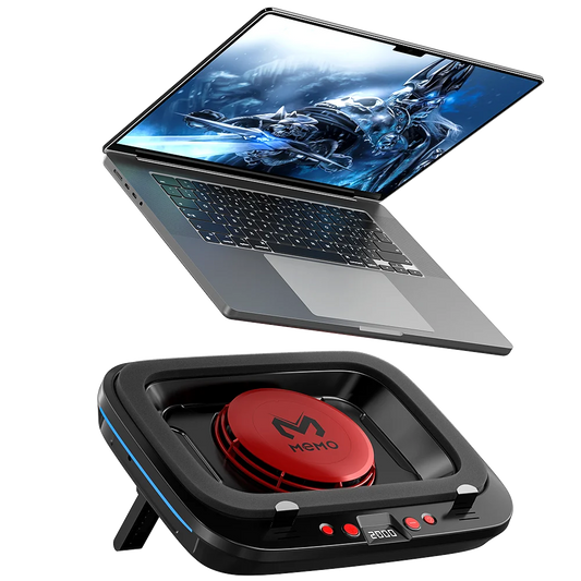 Adjustable Laptop Cooling Stand with Fan – Up to 19.3″