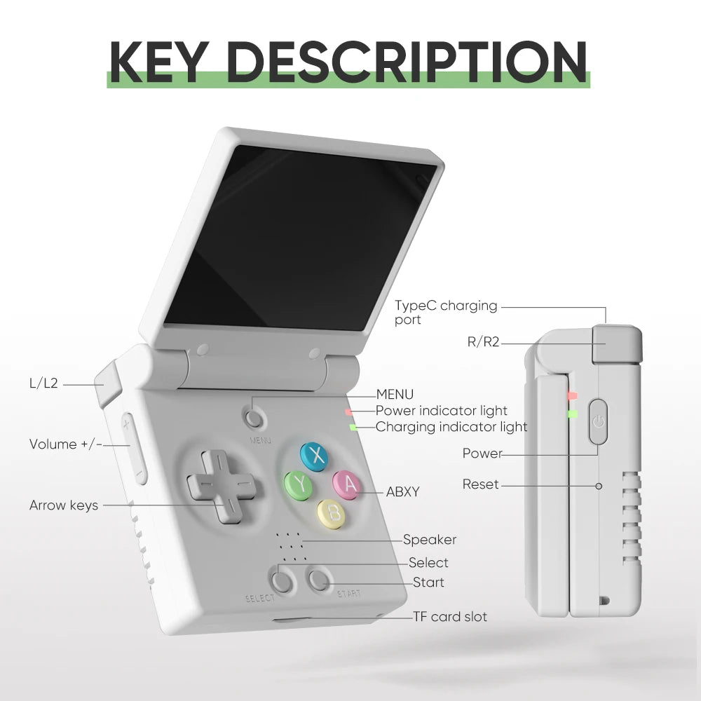 MIYOO Mini Flip Retro Handheld Game Console With New Hinge 2.8''IPS Screen Portable Video Game Consoles Classic Gaming Emulator