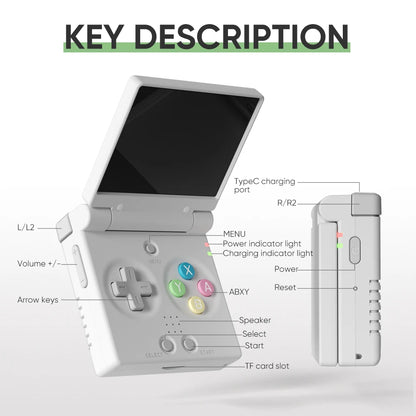 MIYOO Mini Flip Retro Handheld Game Console With New Hinge 2.8''IPS Screen Portable Video Game Consoles Classic Gaming Emulator