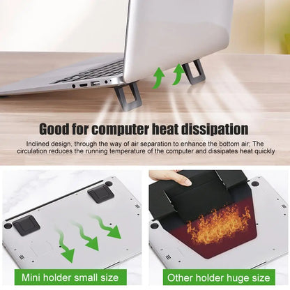 2Pcs Mini Portable Laptop Stand For MacBook Pro Air iPad Xiaomi Tablet Support  Notebook Cooling Holder Lap Top Accessories