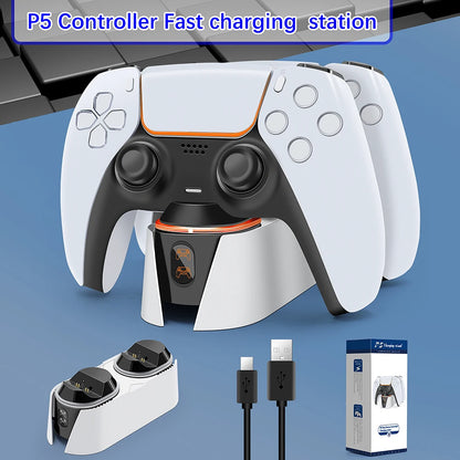 PS5 Controller Charging Dock Station 5V 2A Fast DualSense Joystick Charger With LED Breathing Light For for Playstation 5 Gampad