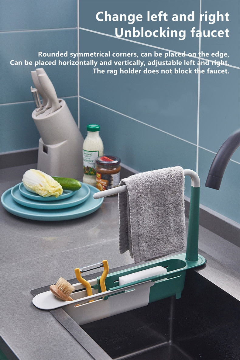Telescopic Sink Rack – Adjustable Over-Sink Dish Drying Rack & Kitchen Organiser