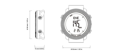 NORTH EDGE Men's Sport Digital Watch Hours Running Swimming Military Army Watches Altimeter Barometer Compass Waterproof 50m