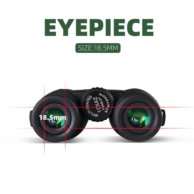 Binoculars 10x42 professional portable hunting telescope outdoor binocular BAK4 prism binocular telescope