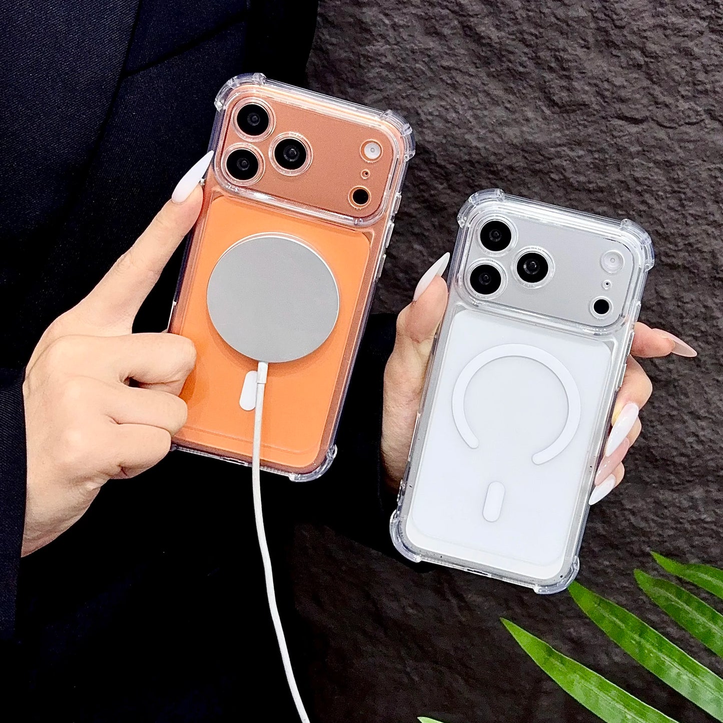 Shockproof Clear Phone Case For iPhone 18 17 16 15 14 13 12 11 Pro Max 17e 16e Air Magsafe Cushion Four Corner Silicone Cover