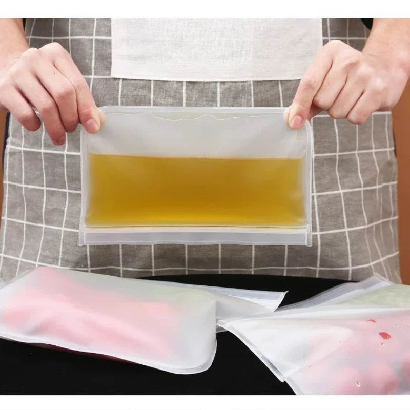 Silicone Food Storage Containers Reusable Food Storage Bags Lunch Bags Stand Up Zip Shut Bag Cup Fresh Food Leakproof Containers