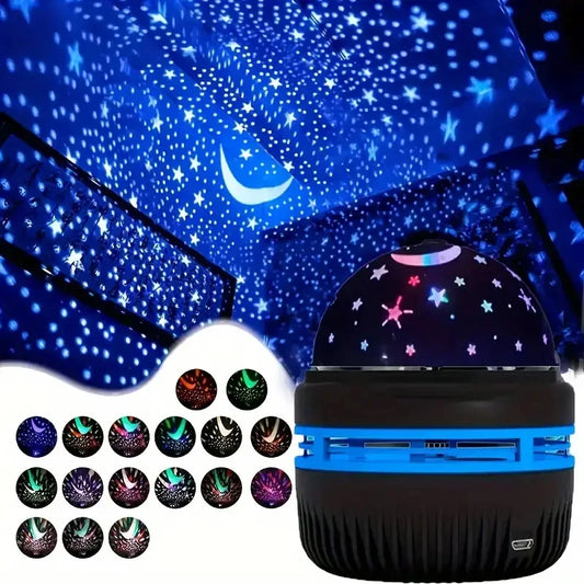 LED Galaxy Projector Lamp – USB RGB Starry Sky Night Light