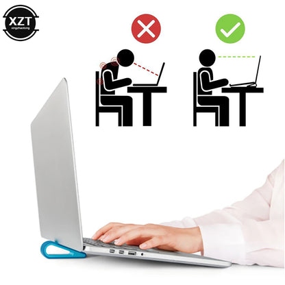 Portable Simple Laptop Stand Adjustable Cooling Bracket Desktop Computer Increased Shelf Cooler Base Pad Bracket Office Supplies
