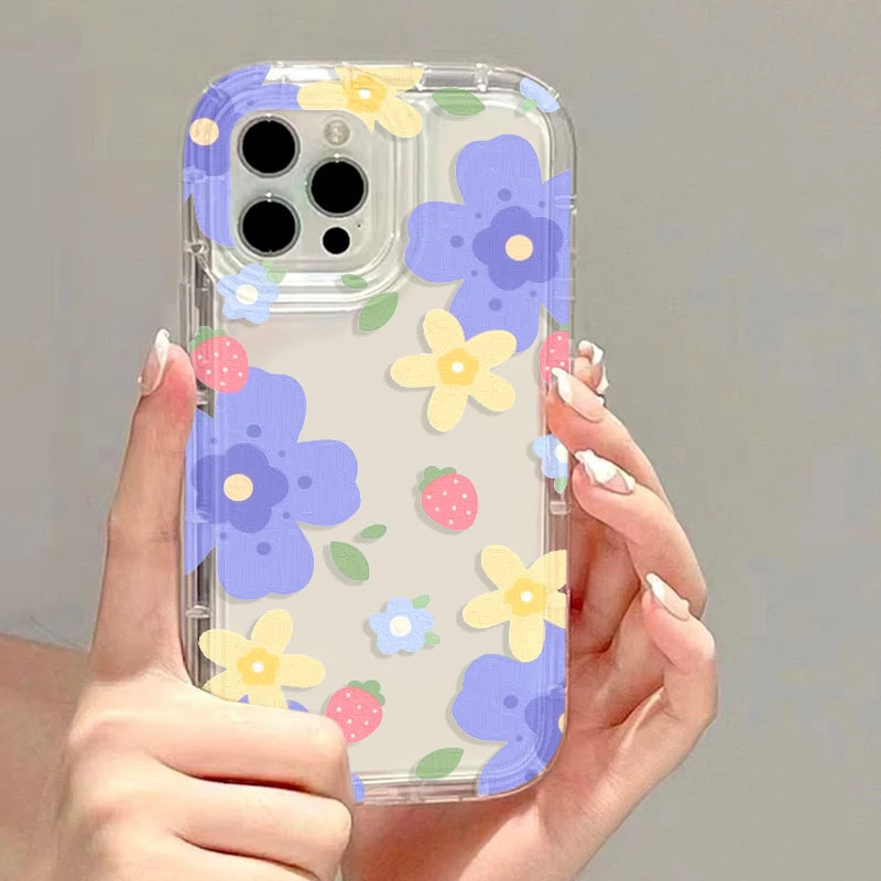 Clear Phone Cases For iPhone 13 Case iPhone 17 Air 16e 15 16 12 11 14 13 Pro Max Funda Love Heart Soft Silicone Shockproof Cover
