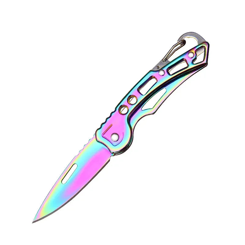 Folding Knife Portable Stainless Steel Pocket Knives for Men EDC Multitool Outdoor Camping Survival Hiking Knife Keychain