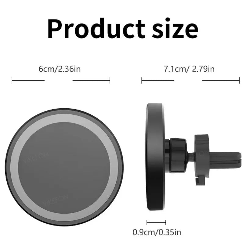 MagSafe Car Wireless Charger 30W - Air Vent Clip Phone Holder - Stable Grip For iPhone 13-17 Pro Max & Fast Charging Stand