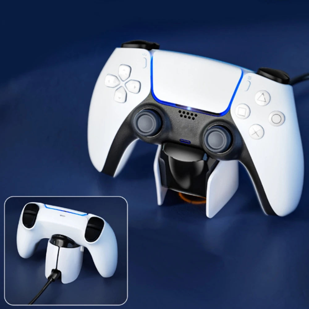 Mini Charging Dock for PS5 Controller Fast USB Charging Station for PS5 DualSense Edge Controller with Charger Indicator