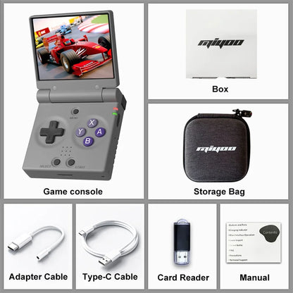 MIYOO Mini Flip Retro Handheld Game Console With New Hinge 2.8''IPS Screen Portable Video Game Consoles Classic Gaming Emulator