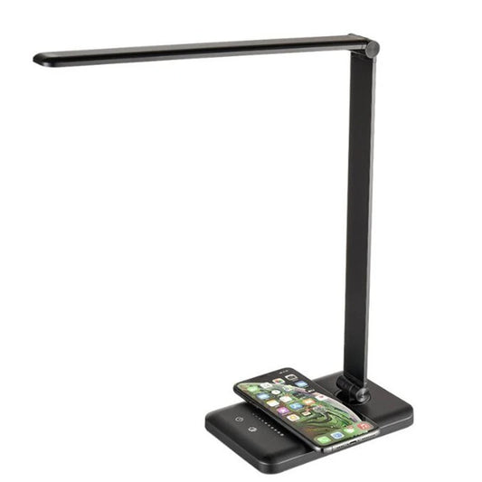 Wireless Charger LED Desk Lamp USB Charging Dimmable Touch Control Eye-caring Table Lights Port For Bedroom Living Room Office