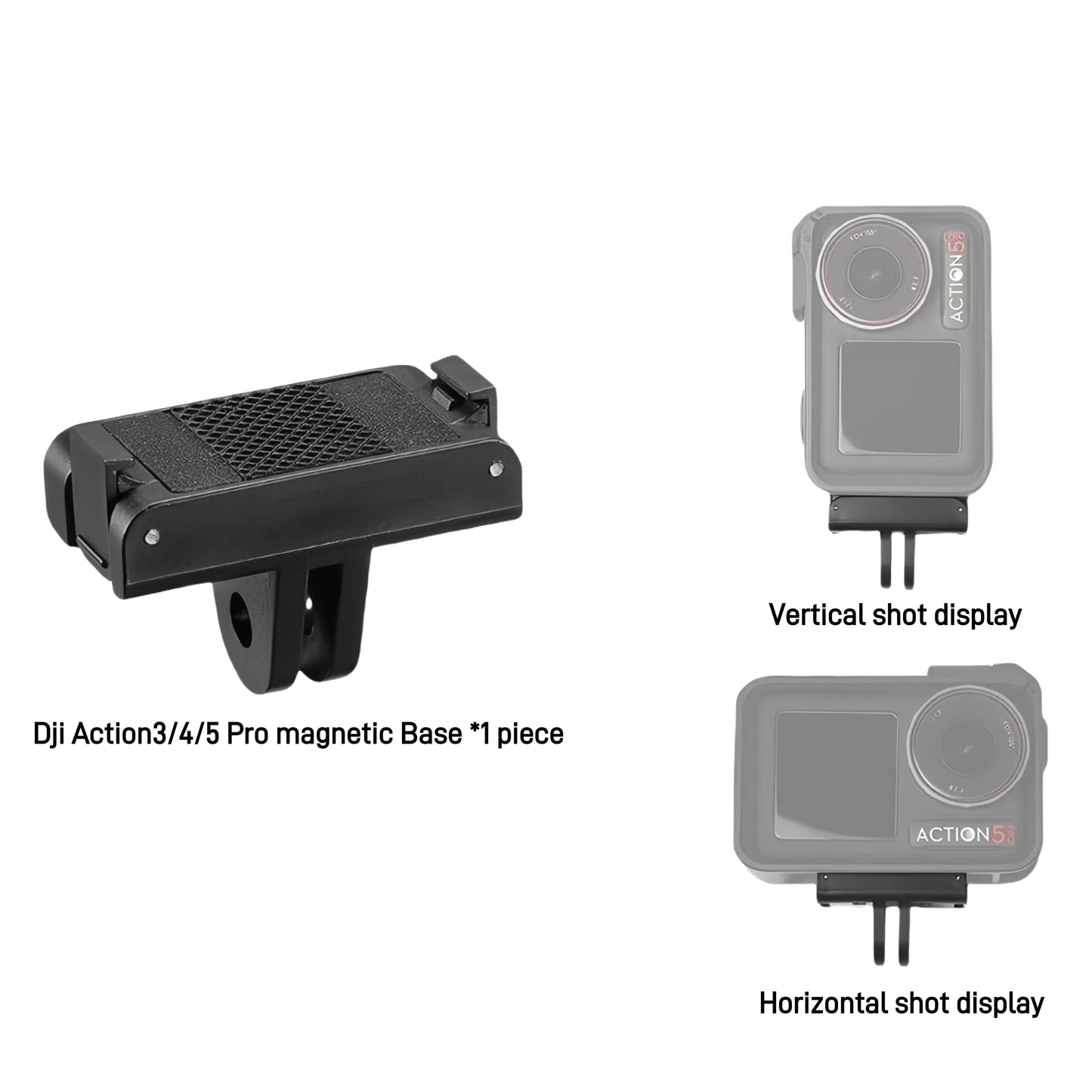 Magnetic Mount For DJI OSMO Action 3 Stable Action Camera Connection Travel Vlog Camera Accessories For Vlog Outdoor Shooting
