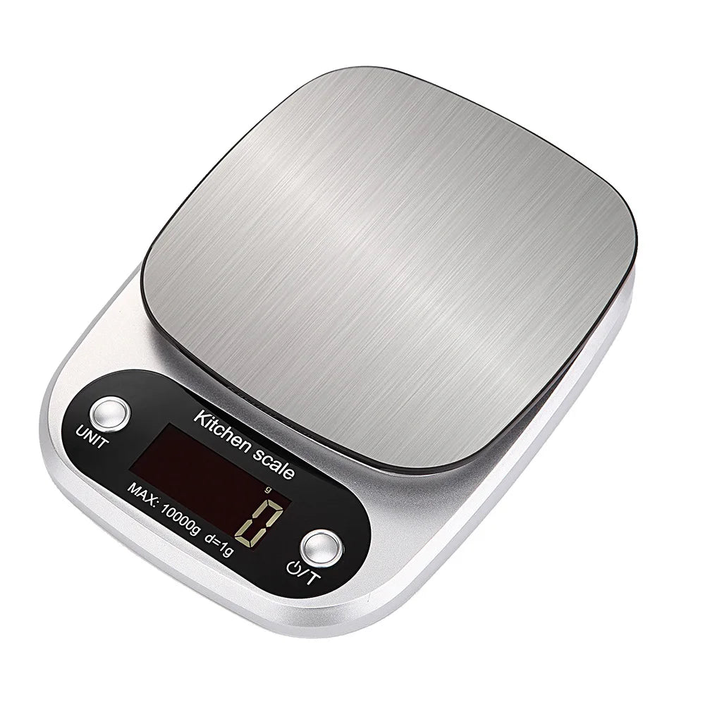 Digital Kitchen Scale Stainless Steel LCD Electronic Food Scale Jewelry Coffee Baking Portable High-quality Kitchen Tool 10kg/1g