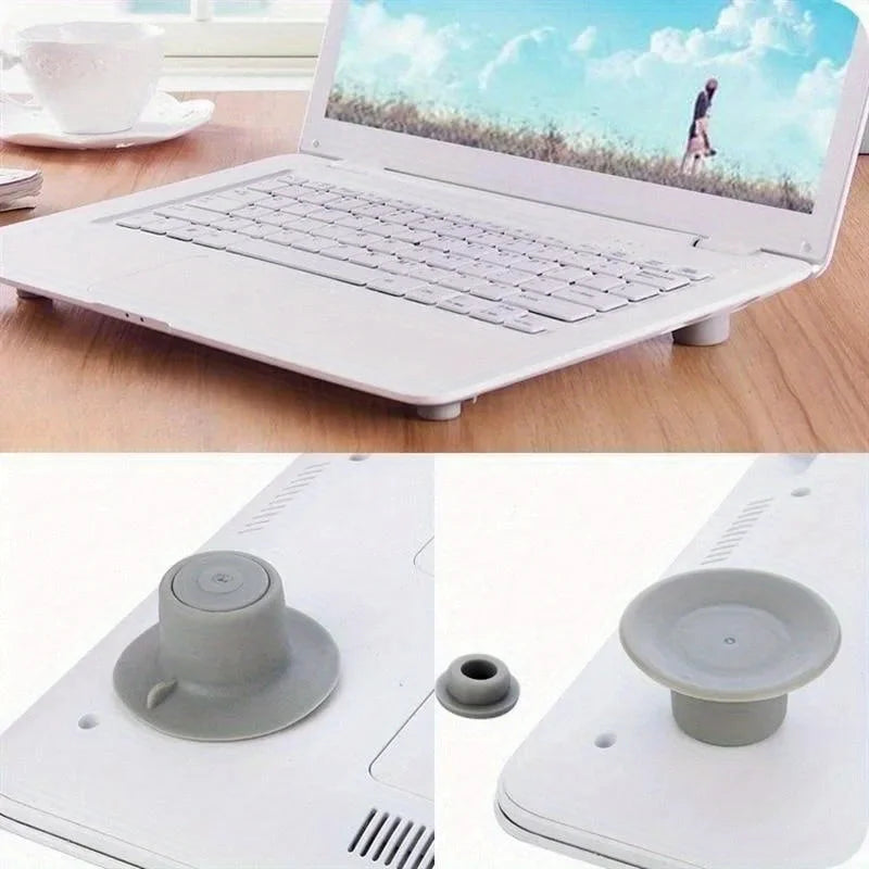 4Pcs Portable Laptop Cooling Pad Non-Slip Desktop Notebook Support Stand Heat Dissipation Desk Organizer