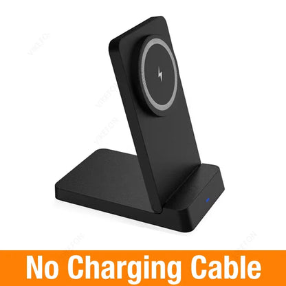 Magnetic Fast Charging Station 15W Wireless Charger Desktop Fold Smart Phone Holder Charge For Magsafe iPhone 16 15 14 13 12 Pro