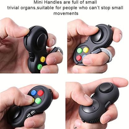 Fidget Pad with 8 Fidget Functions, Fidget Controller Stress Reducer, Fidget Toy Cube Relieves Stress and Anxiety Relief Toys