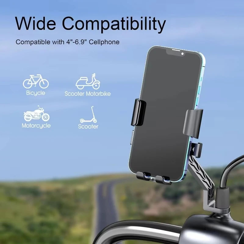 Bike Phone Holder Motorcycle Fast Locking Rotatable MTB Phone Mount Shockproof Phone Holder