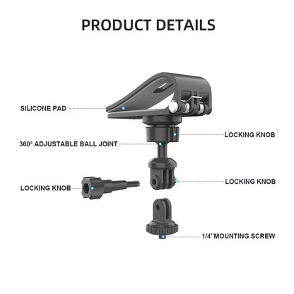 Car Sun Visor Action Camera Mount Bracket Car Sun Visor Holder 360 Rotation for DJI Osmo Pocket 3 Action 4 Insta360 Camera