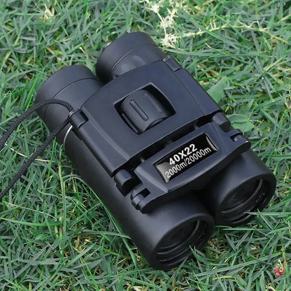 Compact 40x22 HD Folding Binoculars 2000M Long Range BAK4 FMC Lens Powerful Mini Telescope For Hunting Camping Travel