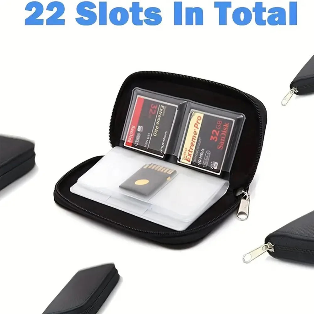Memory Card Storage Bag Carrying Case Holder Wallet 22 Slots for CF/SD/Micro SD/SDHC/MS/DS Game Accessories Memory Card Box