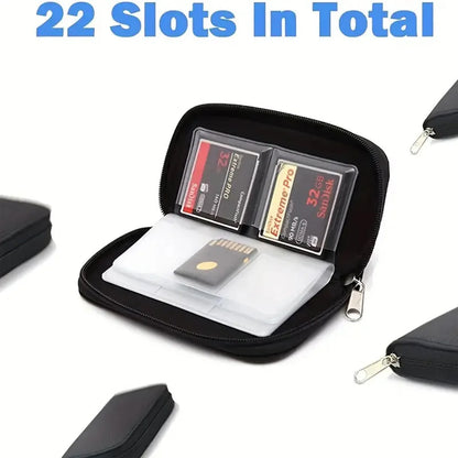 Memory Card Storage Bag Carrying Case Holder Wallet 22 Slots for CF/SD/Micro SD/SDHC/MS/DS Game Accessories Memory Card Box