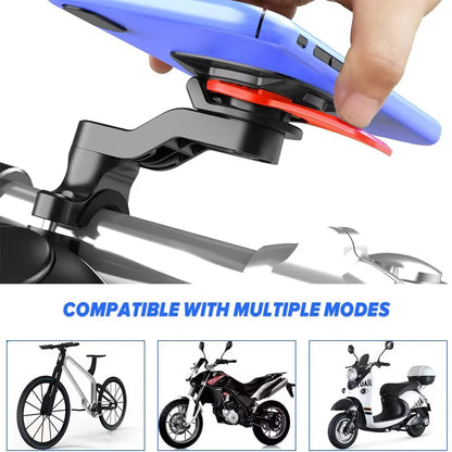 Motorcycle Handlebar Mount, Universal Bike Phone Holder, MTB Phone Holder, Detachable & Universal 360° Rotatable