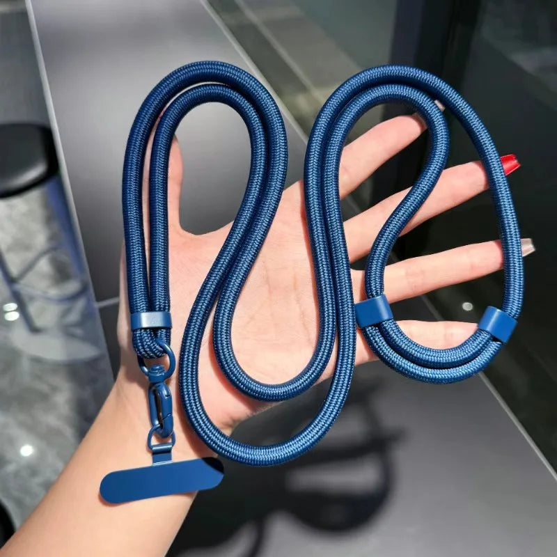 Adjustable Mobile Phone Strap Outdoor Anti-lost Crossbody Phone Lanyards Neck Rope with Patch Cellphone Hanging Cord Strap