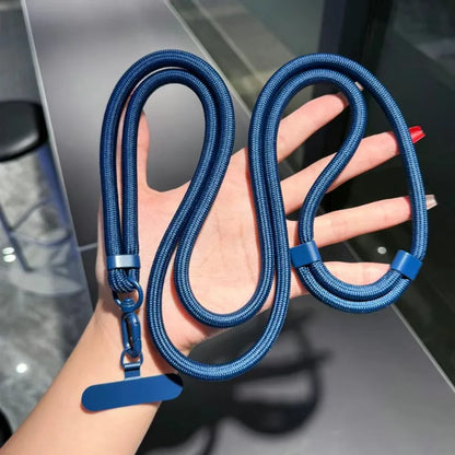 Adjustable Mobile Phone Strap Outdoor Anti-lost Crossbody Phone Lanyards Neck Rope with Patch Cellphone Hanging Cord Strap